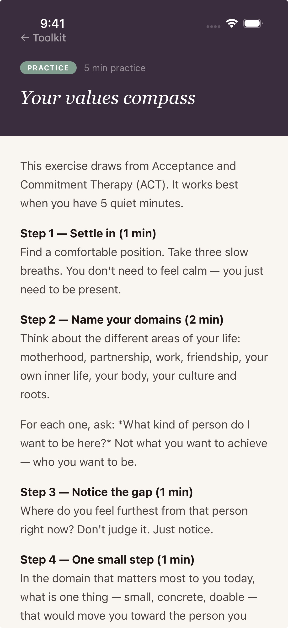 Toolkit practice
